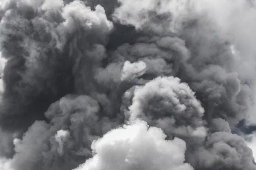 A cloud of smoke